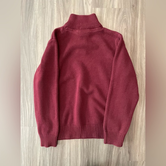Place Burgundy and White Sweater with Nordic Pattern size M 7/8 Boys - Picture 2 of 5